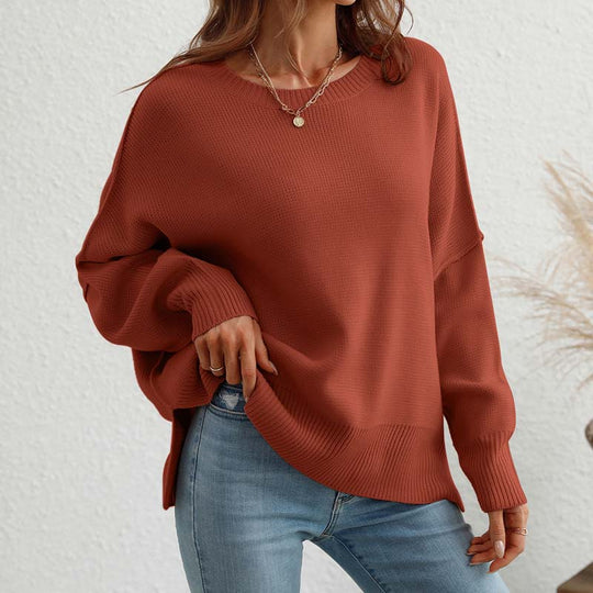 EB | Pullover - Damen Herbst Rundhals Strickpullover