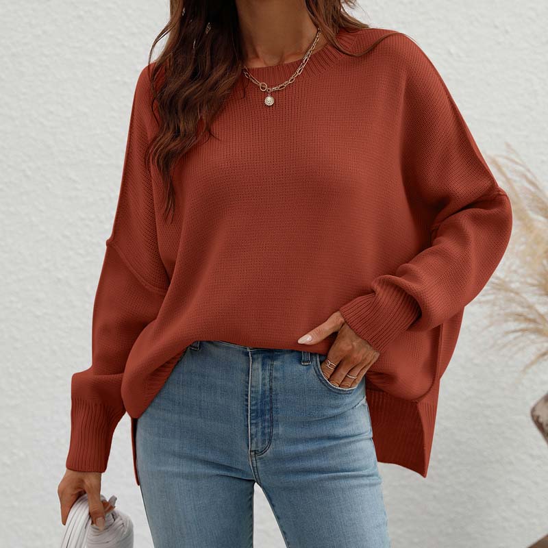 EB | Pullover - Damen Herbst Rundhals Strickpullover