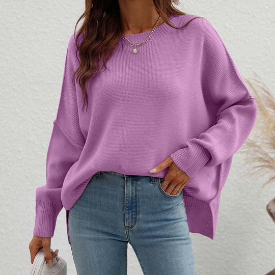 EB | Pullover - Damen Herbst Rundhals Strickpullover