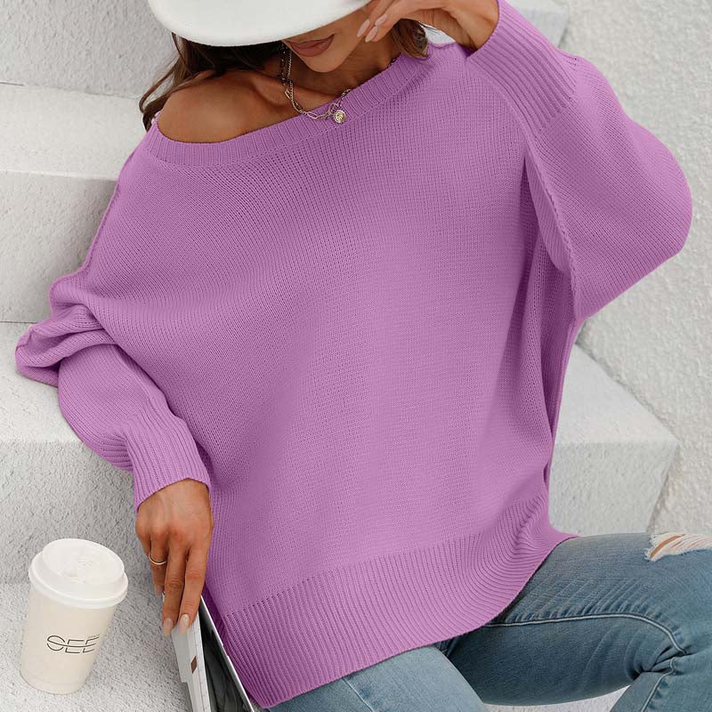 EB | Pullover - Damen Herbst Rundhals Strickpullover