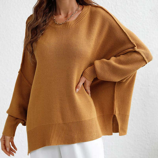 EB | Pullover - Damen Herbst Rundhals Strickpullover
