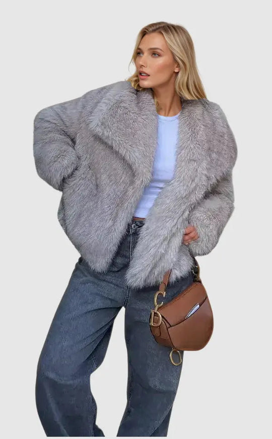 EB | Luxuriöse Kunstfell Jacke Stilvoll, Kuschelig und Zeitlos