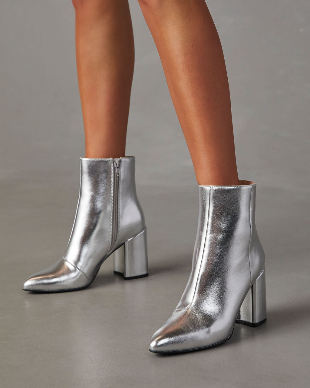 EB | Silber Blockabsatz Party Stiefel