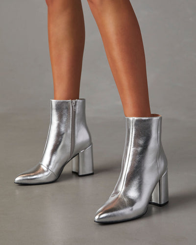EB | Silber Blockabsatz Party Stiefel