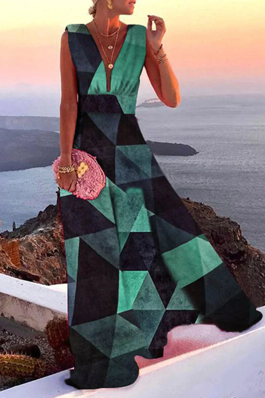EB | Sommerliches Ärmelloses Kleid mit Aufdruck für Damen