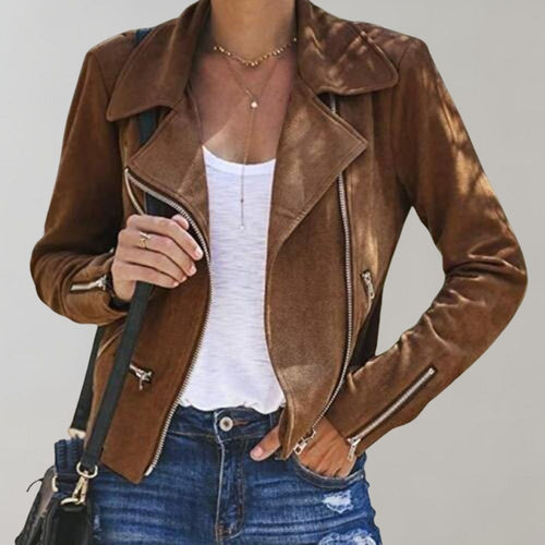 EB | Wild Bikerjacke mit Reißverschluss für Damen