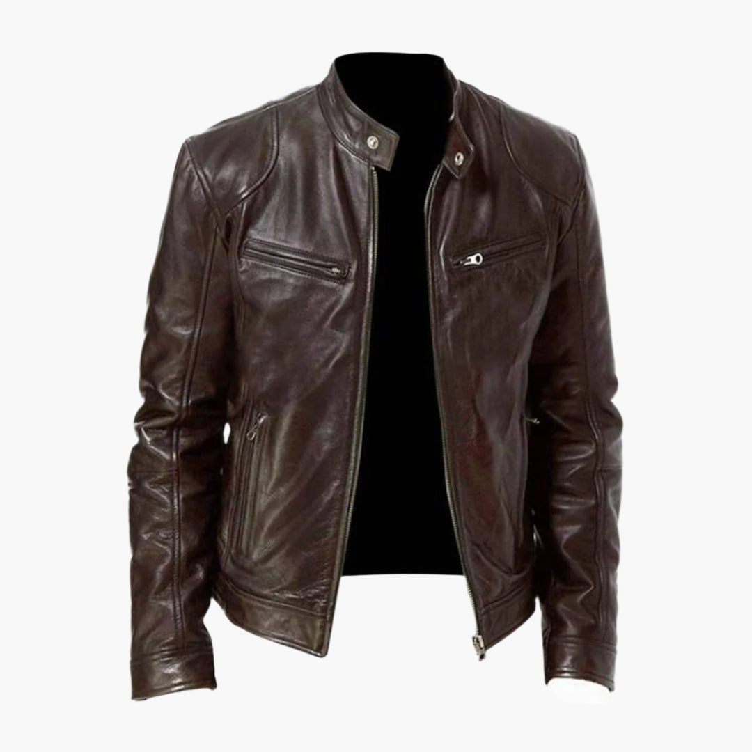 EB | Biker Kunstlederjacke - Klassischer Stil für Alltag & Freizeit