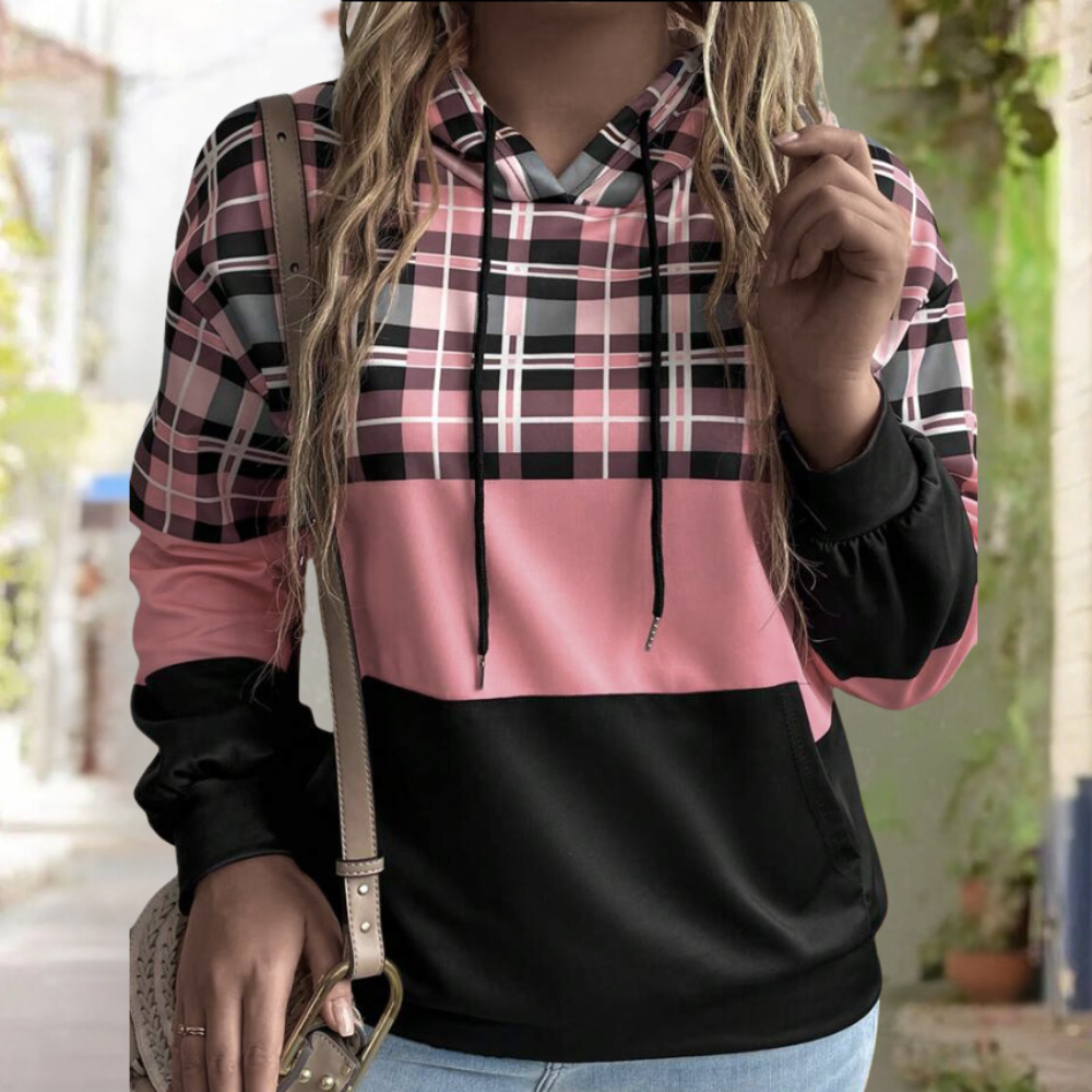 EB | Moderne Farbblock-Hoodie für Frauen Perfekt für den Herbst