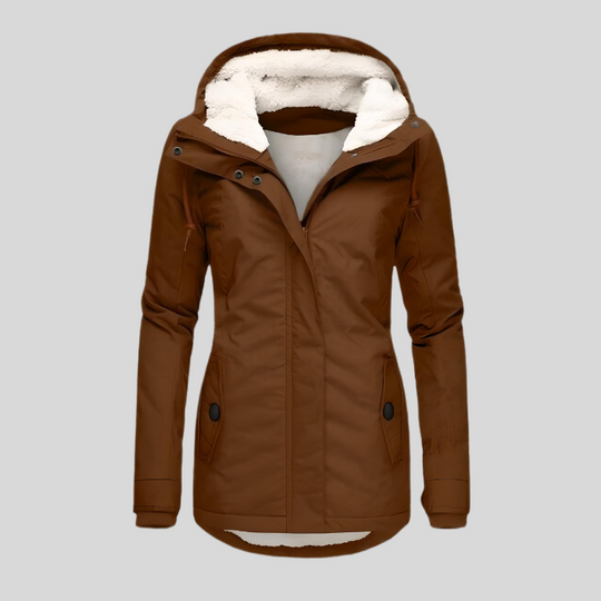 EB | Winterjacke mit Kapuze - Fleece-Futter Damenjacke