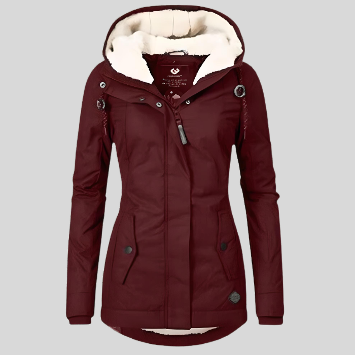 EB |warme Winterjacke mit Kapuze für Damen