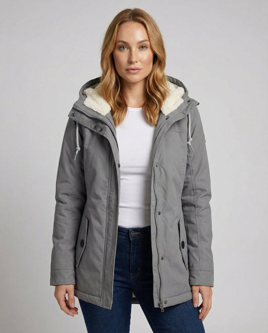 Warme Winterjacke mit Kapuze für Damen | EB