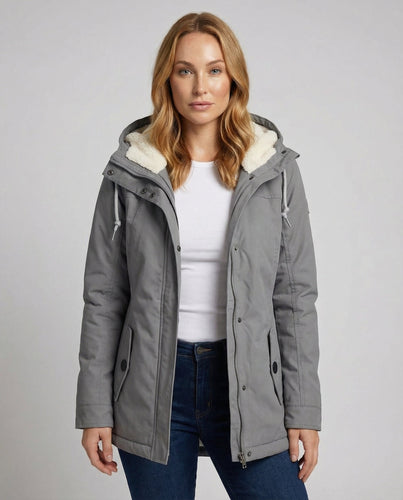 Warme Winterjacke mit Kapuze für Damen | EB