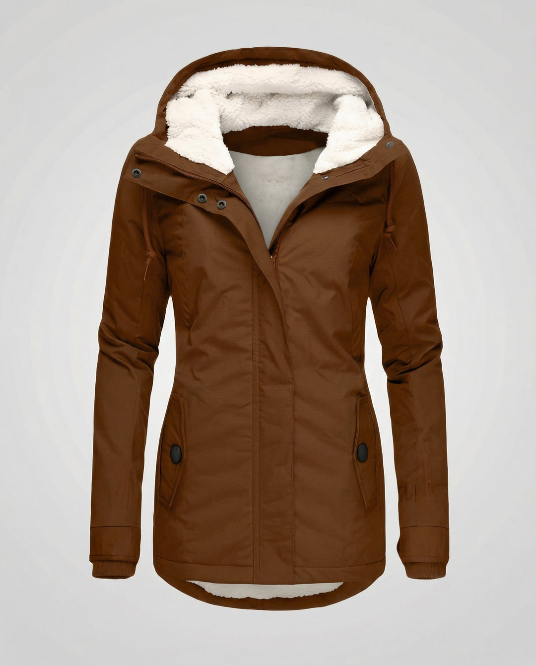 Warme Winterjacke mit Kapuze für Damen | EB