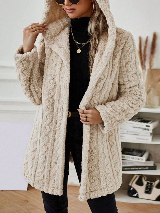 EB | Langärmlige Kapuzenverdrehte Jacke für Herbst/Winter