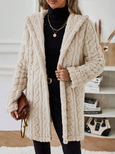 EB | Langärmlige Kapuzenverdrehte Jacke für Herbst/Winter