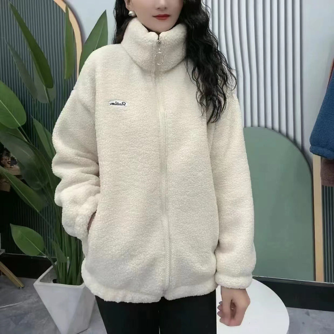 EB | Lockere Passform Teddyjacke mit Fallenschulter