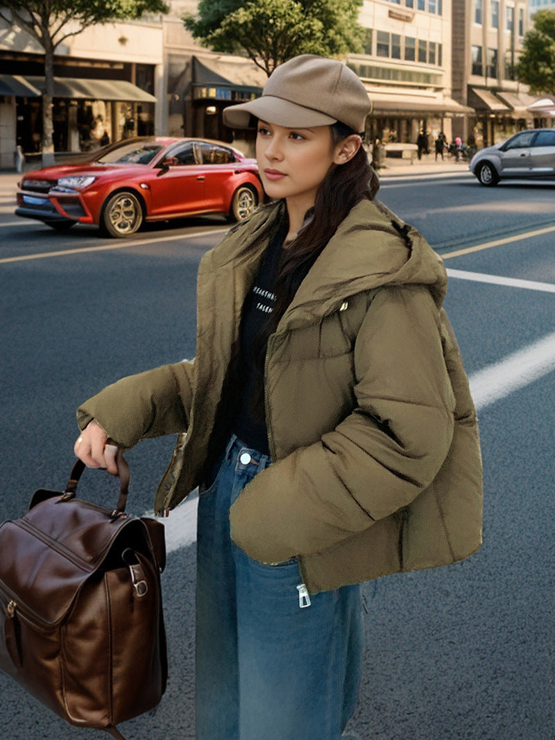 EB | Halbblende Puff-Pastry Slim Fit Daunenjacke