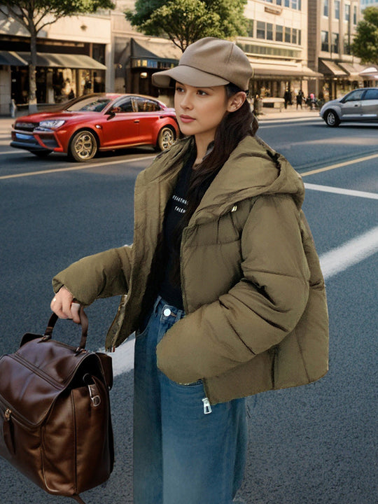 EB | Halbblende Puff-Pastry Slim Fit Daunenjacke