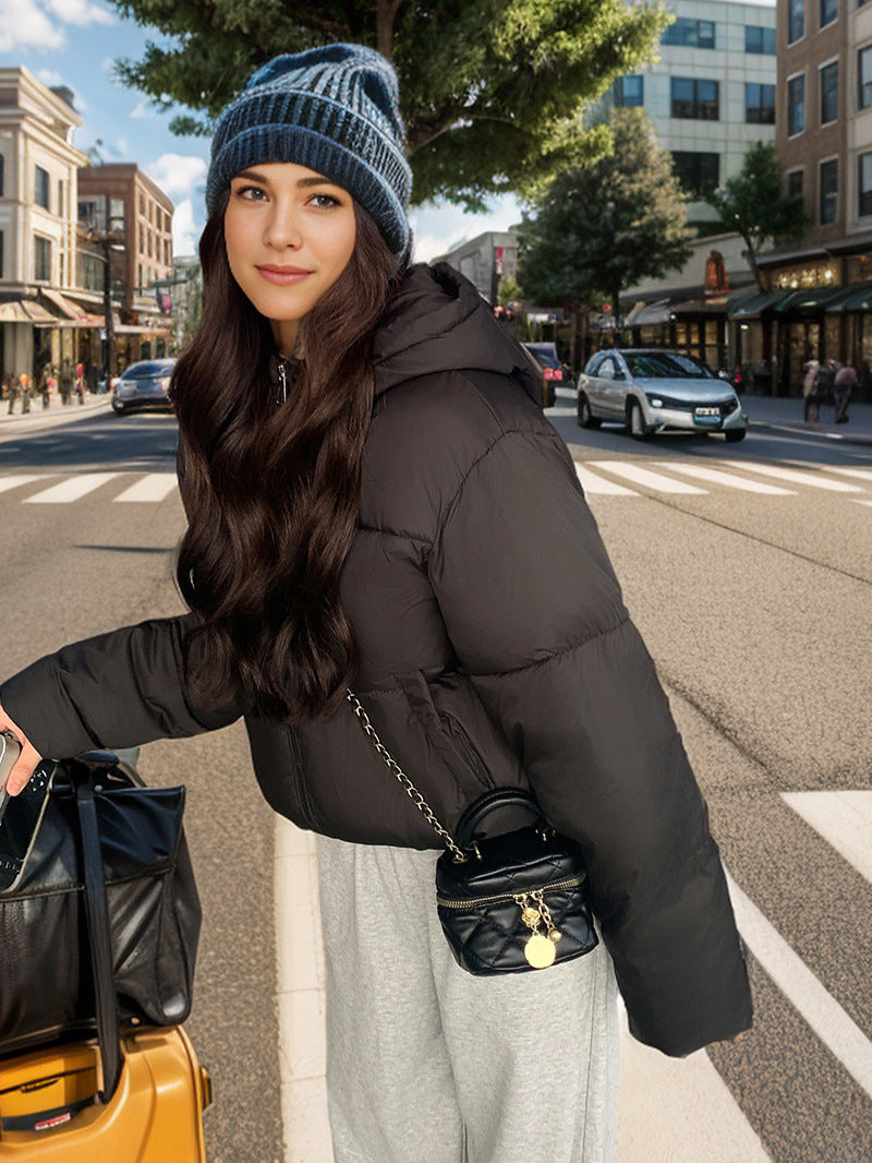 EB | Halbblende Puff-Pastry Slim Fit Daunenjacke