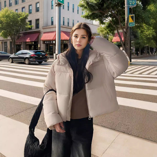 EB | Halbblende Puff-Pastry Slim Fit Daunenjacke