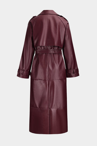 EB | Trenchcoat Aus Kunstleder Eleganz und Stärke Vereint