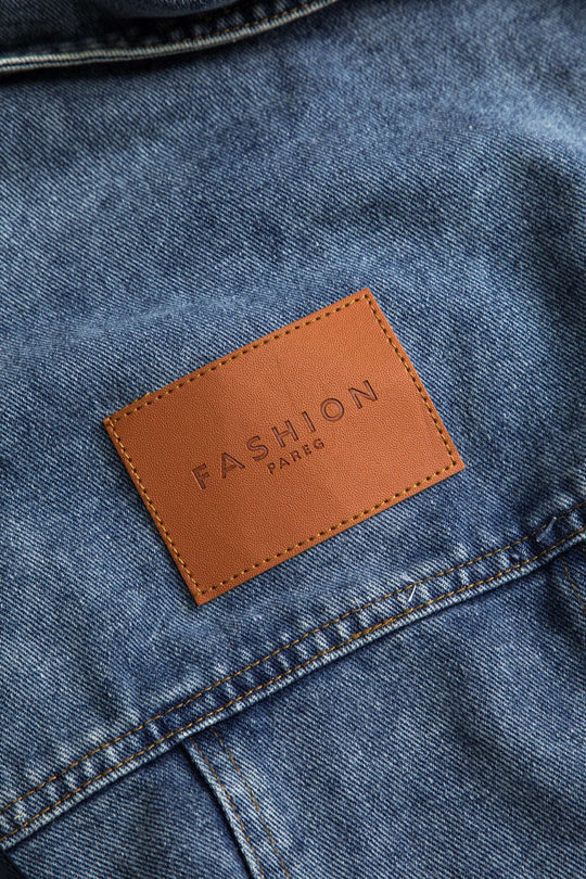 EB | Patchwork Jacke mit Denim und Nylon Elementen Lässig und Individuell