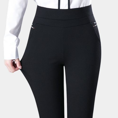 EB | Slim Fit Hohe Taille Stretchstoff Knöchellang Eleganter Stil