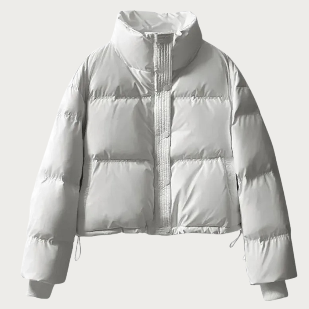 EB | Damen Kurze Pufferjacke mit Hohem Kragen und Isolierender Füllung