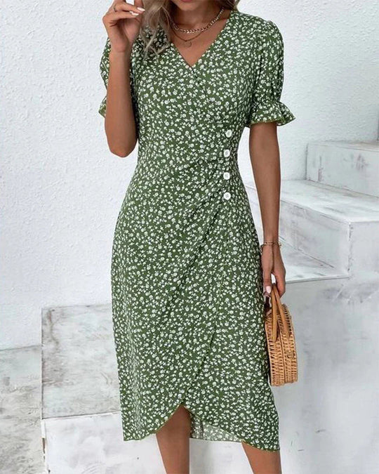 EB | Florales Kleid mit V-Ausschnitt