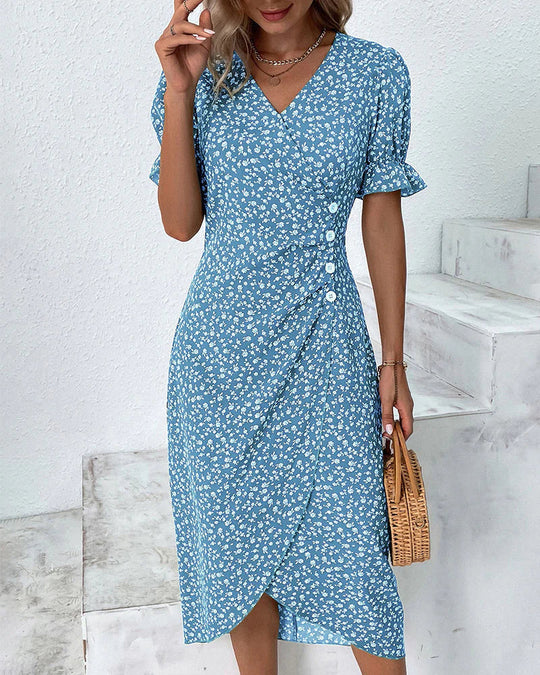 EB | Florales Kleid mit V-Ausschnitt