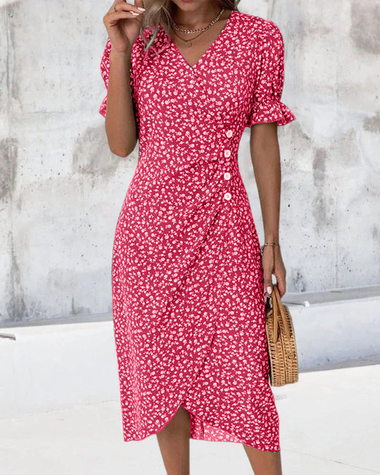 EB | Florales Kleid mit V-Ausschnitt