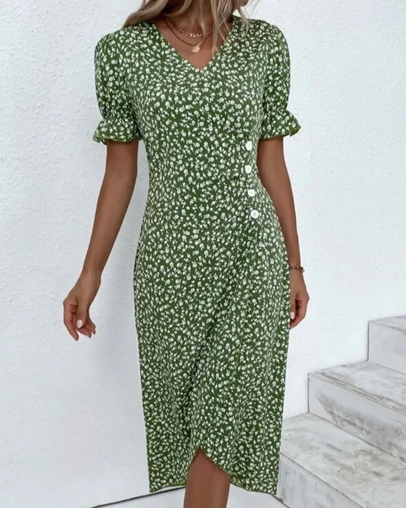 EB | Florales Kleid mit V-Ausschnitt