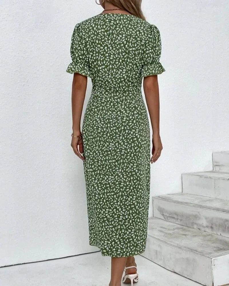 EB | Florales Kleid mit V-Ausschnitt