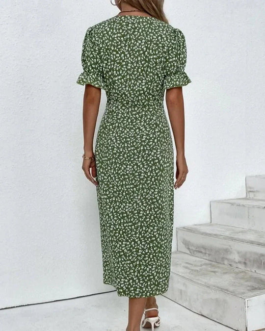 EB | Florales Kleid mit V-Ausschnitt