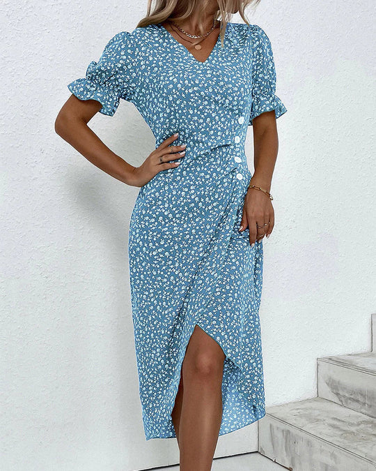 EB | Florales Kleid mit V-Ausschnitt