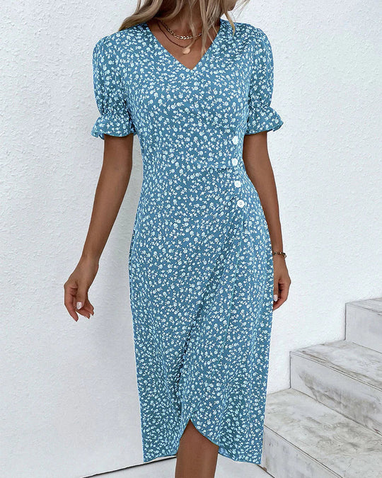 EB | Florales Kleid mit V-Ausschnitt