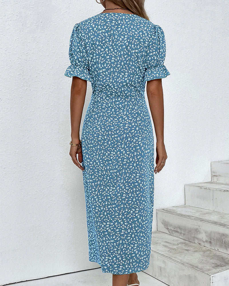EB | Florales Kleid mit V-Ausschnitt