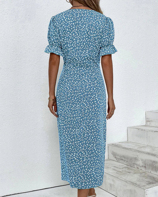 EB | Florales Kleid mit V-Ausschnitt