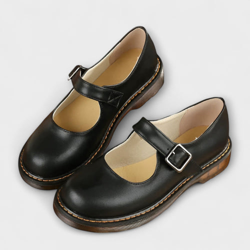 Mary Jane Schuhe - Flache Schuhe mit Schnalle für Frauen EB