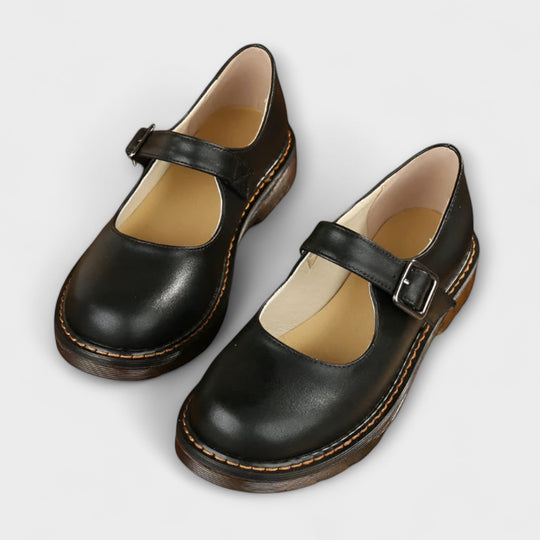 Mary Jane Schuhe - Flache Schuhe mit Schnalle für Frauen EB