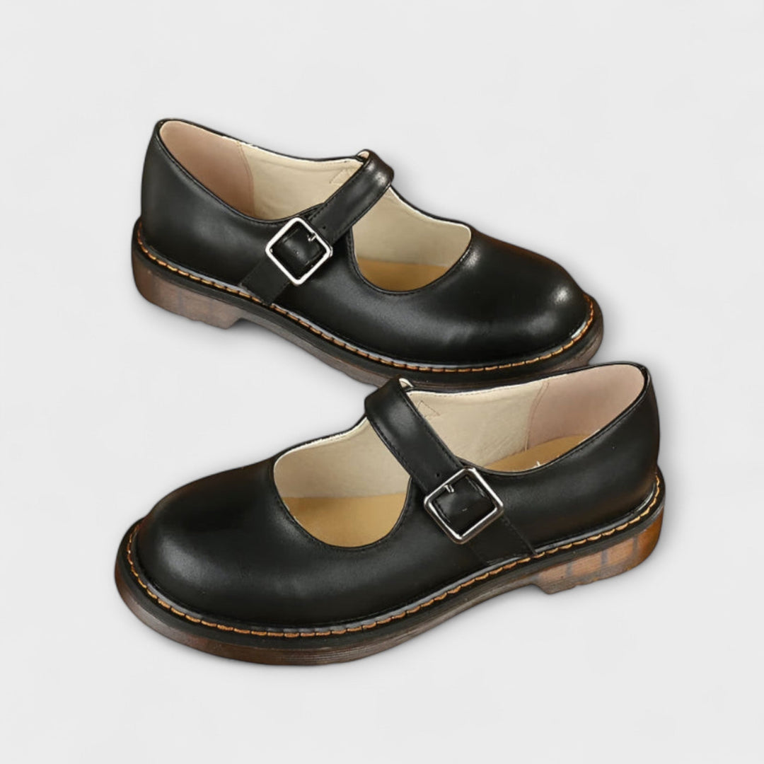Mary Jane Schuhe - Flache Schuhe mit Schnalle für Frauen EB