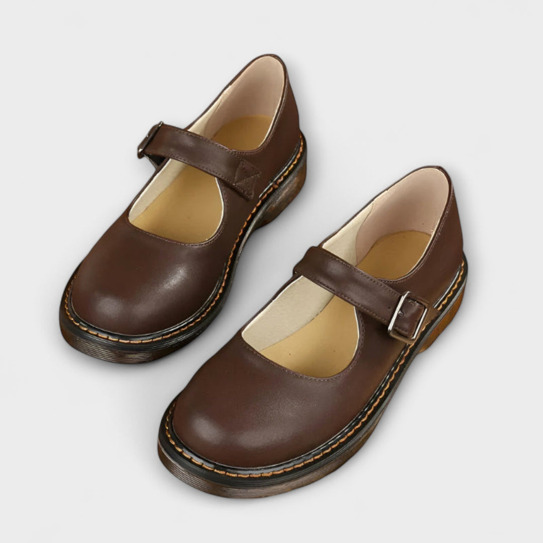 Mary Jane Schuhe - Flache Schuhe mit Schnalle für Frauen EB