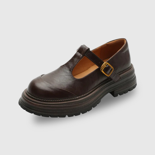 Mary Jane Schuhe - Retro klobige T-Bar Schuhe für Damen EB