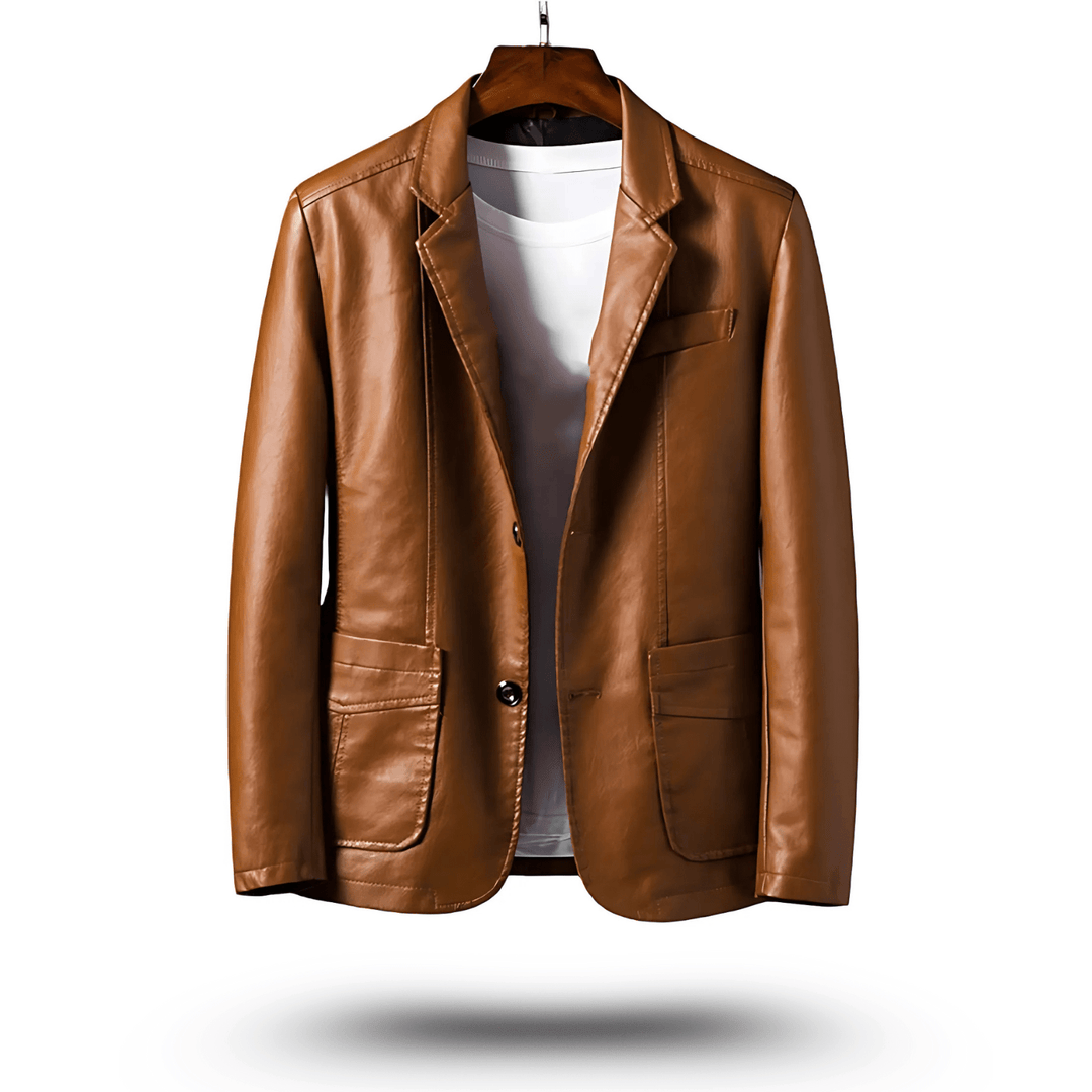 EB | Schlanke Kunstlederjacke mit Urbanem Flair