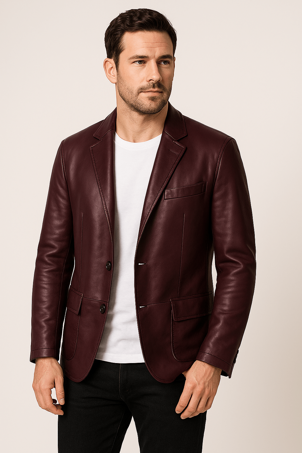 EB | Schlanke Kunstlederjacke mit Urbanem Flair