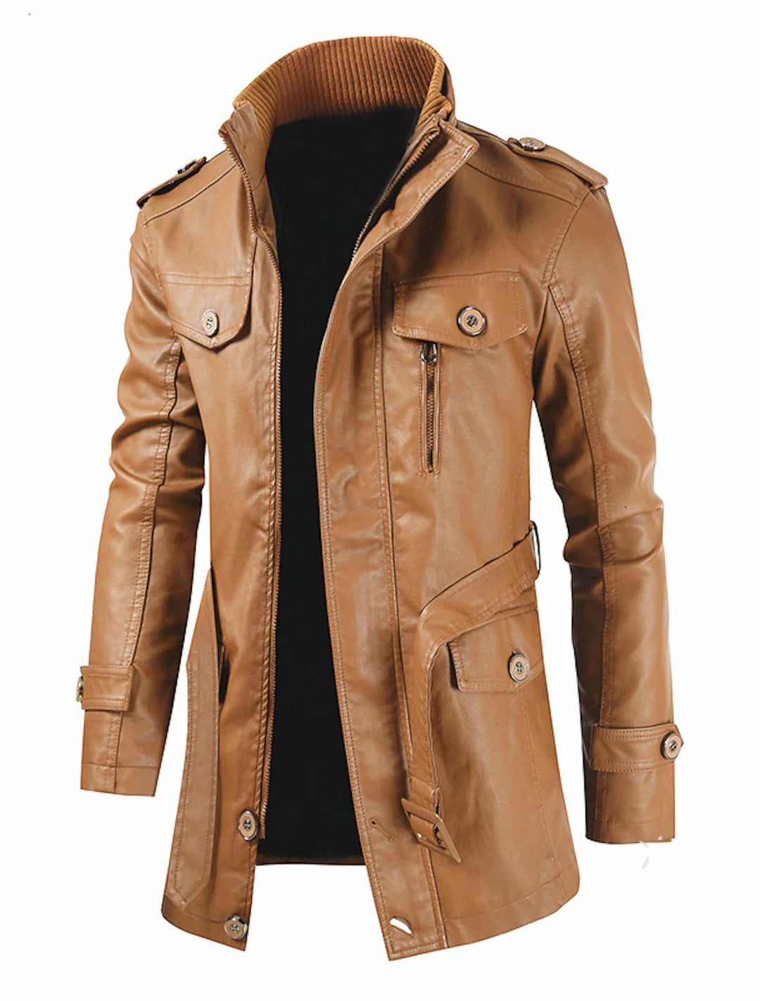 EB | Lange Lederjacke für Herren