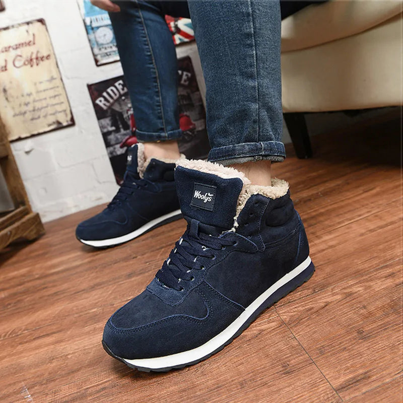 EB | Herren Winterstiefel mit Kunstfell und rutschfester Sohle