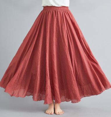 EB | Rock Baumwolle Hohe Taille Glockenrock Boho Rock