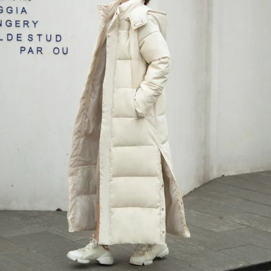 EB | Winter Gepolsterter Puffer-Mantel - Längliches Maxi Kapuzen-Design