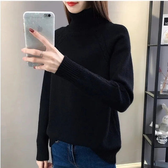 EB | Klassischer Rollkragenpullover Wollmischung Warm und Stilvoll